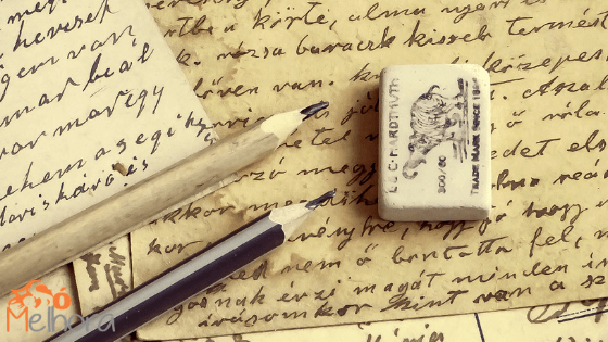 imagem de lápis e borracha para escrever poesia sobre poesia
