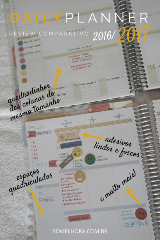review comparativo daily planner 2017