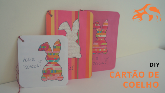 Cartão de coelho (silhueta) – DIY de Páscoa