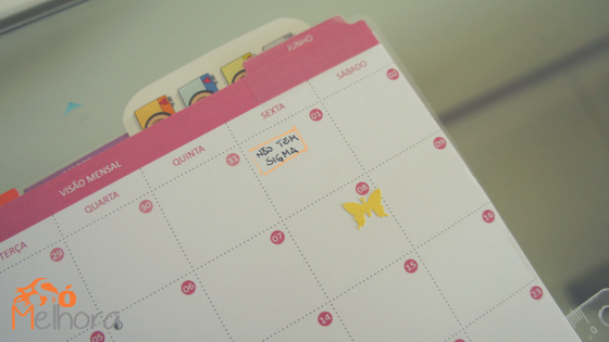 calendário mensal do Enjoy Planner 2018