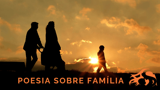 imagem de uma família no por do sol para ilustrar a poesia sobre familia