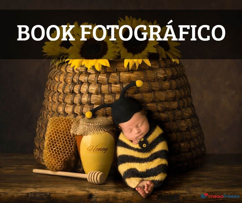 imagem de um bebê vestido de abelha para ilustrar o book fotográfico de bebê