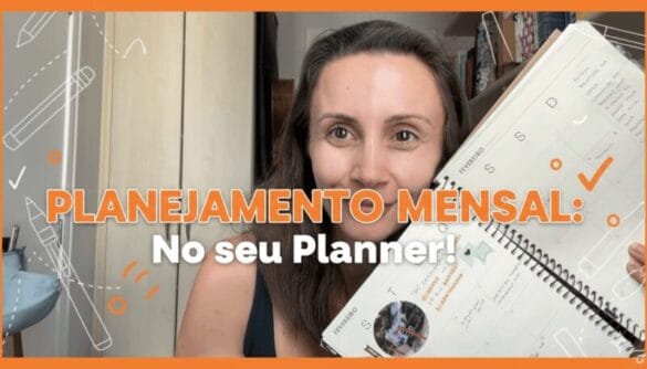 Planejamento mensal no planner
